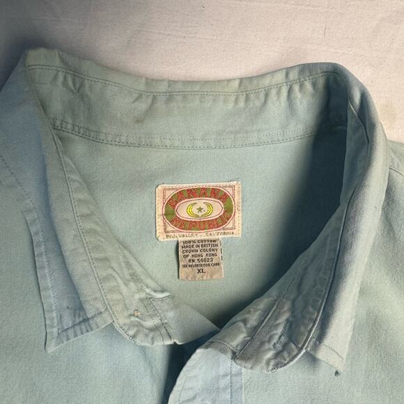 Banana Republic Button Up 100% Cotton Shirt Men's Size XL Light Chambray Blue - Picture 12 of 12